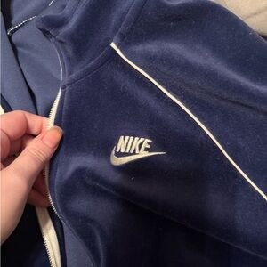 Nike Navy Blue Track Jacket velour
